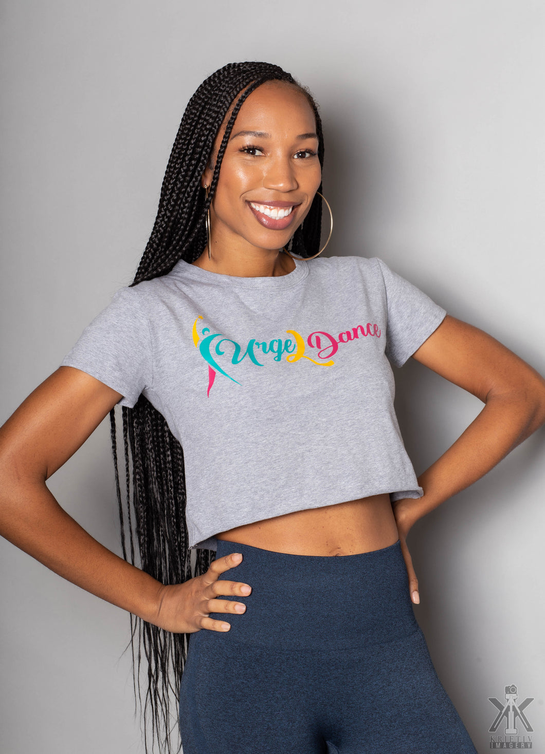 Grey Urge2dance Crop Top